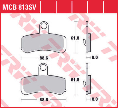 Гальмівні колодки TRW MCB813SV