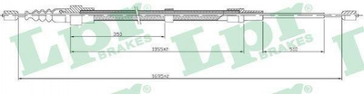 Трос ручника LPR C0952B Skoda Octavia; Volkswagen Golf, Bora; Seat Leon, Toledo; Audi A3 1J0609721E