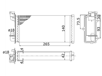 Радиатор печки STARLINE BW6022 8391362, 64118391362, 64111373772