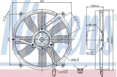 Вентилятор охолодження двигуна NISSENS 85701 Mercedes C-Class, E-Class 0015001293, A0015001293