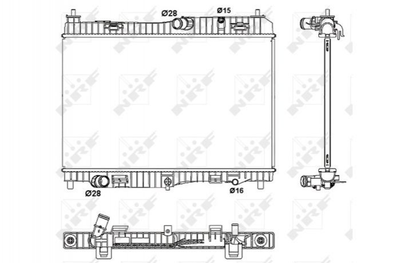 Радиатор охлаждения двигателя NRF 53043 Ford Fiesta 1540332, 1566662, 1671561