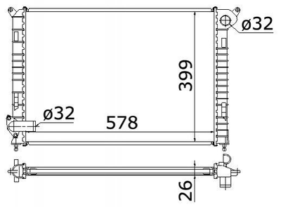 Радіатор охолодження двигуна STARLINE BW2310 1475552, 17101475552, 17107535902