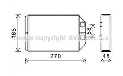 Радіатор пічки AVA COOLING AIA6393 Audi A6, Allroad 4B1819031, 4B1819031C