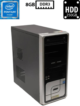Компьютер LogicPower Tower Intel Pentium G850 2.90GHz 8GB DDR3 HDD 250GB Intel HD Graphics VGA DVD RW 280W (PCLPTG85R8H250A) Б/У