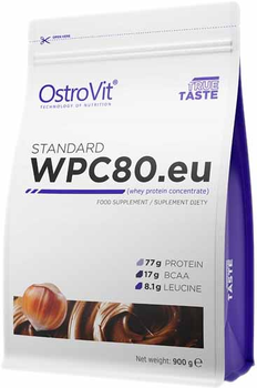 Białko OstroVit Standart WPC80.eu 900 g Orzech (5902232610352)