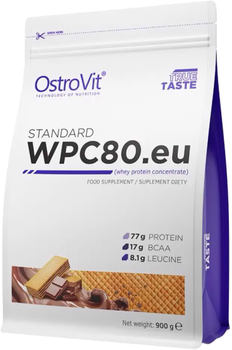 Białko OstroVit Standart WPC80.eu 900 g Wafle czekoladowe (5903246222807)