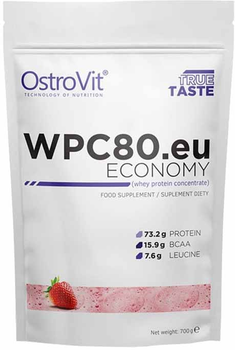 Białko OstroVit WPC80.eu Economy 700 g Truskawka (5902232611878)
