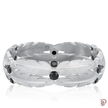 Обручку DIAMOND of LOVE "Вірність: Душа" чоловіче в білому золоті, 20 р)