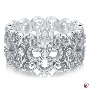 Обручальное кольцо DIAMOND of LOVE &nbsp;"Долина грез: Праздник Жизни" в белом золоте, 16,5р