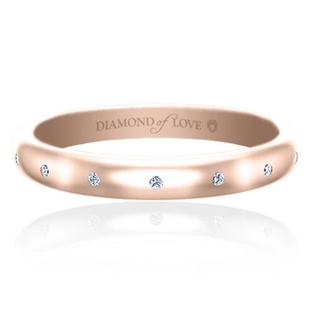 Обручку DIAMOND of LOVE "Мій милий ангел: Ніжність" жіноче в рожевому золоті, 16р.