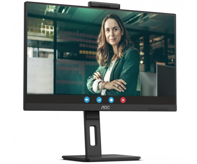 TFT 23.8" AOC 24P3QW, IPS, 75Hz, 2хHDMI, DP, USB-hub, webcam, HAS, Pivot, колонки, чорний