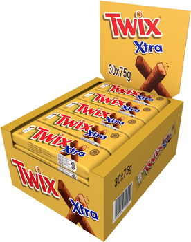 Упаковка батончиків Twix Extra 30 шт x 75 г (5000159558037)