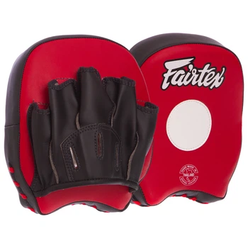 Лапа Изогнутая для бокса и единоборств 2шт 19x17x5см Искусственная кожа FAIRTEX цвет красный FMV14