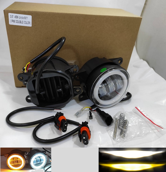 Дополнительные противотуманные LED фары ПТФ на Renault Clio 3,5" 45+45W W/Y обід/повор 01- комплект Рено Клио M2065112