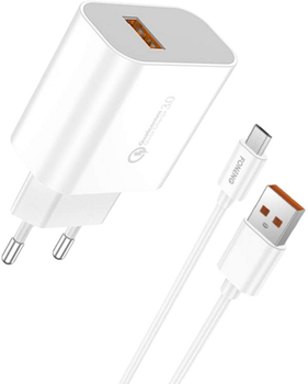 Ładowarka sieciowa Foneng USB QC 3.0 + Kabel USB Micro (EU46 Micro)