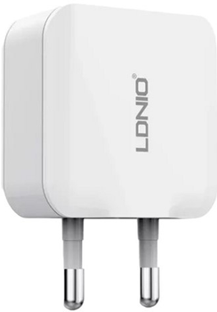 Мережевий зарядний пристрій Ldnio 2 x USB + кабель USB-C (A2201 Type-C)