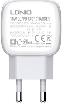 Мережевий зарядний пристрій Ldnio USB - USB-C 20 W + кабель MicroUSB (A2313C Micro)