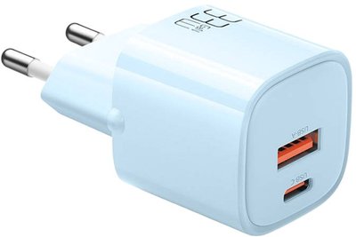 Мережевий зарядний пристрій Mcdodo GaN 33 W USB-C USB-A Blue (CH-0154)
