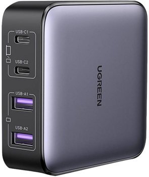 Мережевий зарядний пристрій Ugreen Nexode 2 x USB-C 2 x USB-A 65 W Gray (6941876221462)