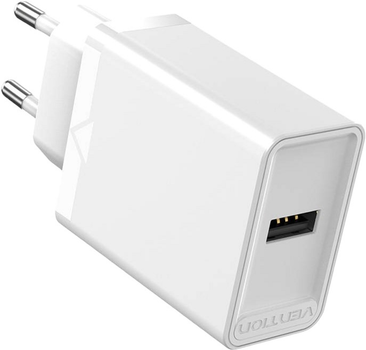 Ładowarka sieciowa Vention USB-A 12 W 2.4 A Biała (FAAW0-EU)