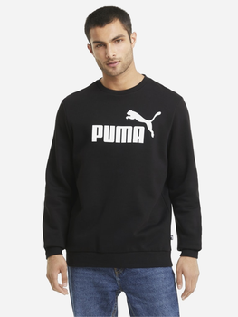 Світшот на флісі чоловічий Puma Ess Big Logo Crew Fl 586678-01 2XS Чорний (4063697319721)