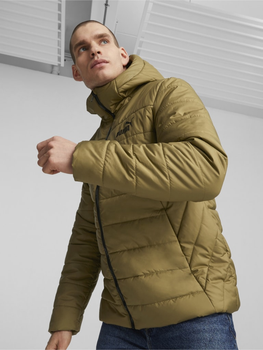 Kurtka przejściowa męska z kapturem Puma Ess Hooded Padded Jacket 848938-93 4XL Brązowa (4099684878445)