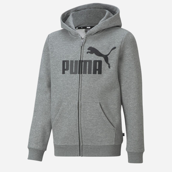 Dziecięca bluza rozpinana dla chłopca Puma Ess Big Logo Fz Hoodie Tr B 586968-03 110 cm Szara (4063697293632)