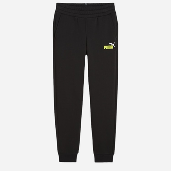 Дитячі спортивні штани на флісі для хлопчика Puma Ess+ 2 Col Logo Pants Fl Cl 58698859 128 см Чорні (4099685595068)