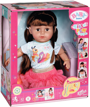 Лялька Zapf Creation Baby Born Sister Style & Play Брюнетка 43 см (4001167833025)