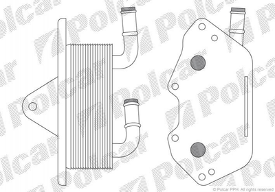 Радіатор масляний (теплообмінник) Polcar 1335L81 Audi A5, A6, A8, A7, A4, Q7, Q5, Allroad; Volkswagen Touareg 06E117021G