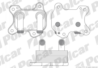 Радіатор масляний (теплообмінник) Polcar 5508L8-2 Opel Astra, CORSA, Combo 97223705, 650616