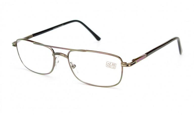 Окуляри скло Boshi-Veeton 8956-C2 у металевій оправі, очки для зору зі скляною лінзою -1.25