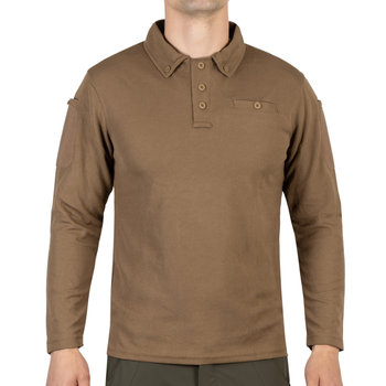 Футболка Поло тактична з довгим рукавом Sturm Mil-Tec Tactical Long Sleeve Polo Shirt Quick Dry DARK COYOTE L (10962019)