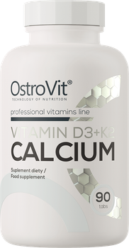 Suplement diety OstroVit Witamina D3 + K2 + Wapń 90 tabletek (5902232618624)