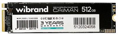 SSD диск Wibrand Caiman 512GB M.2 2280 NVMe PCIe 3.0 x4 (WIM.2SSD/CA512GB)