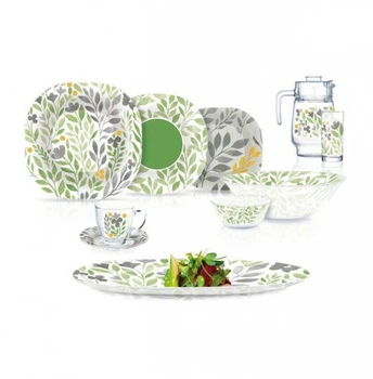 Столовий сервіз Carina Alvis Green 46 предметів Luminarc Q5859 HD
