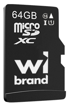 Карта памяти Wibrand microSDXC 64GB Class 10 UHS-I U1 (WICDXU1/64GB)