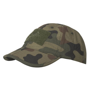 Бейсболка Helikon-Tex FOLDING - PolyCotton Ripstop, PL Woodland єдиний (CZ-BBF-PR-04)