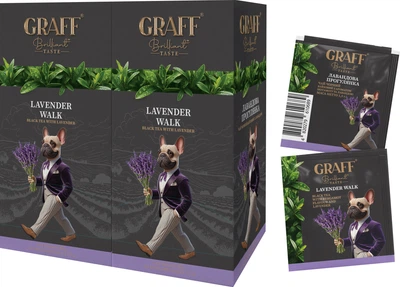 Упаковка чорного чаю Graff&nbsp;Lavender Walk 2 пачки по 20 пакетиків х 1.5 г (4820279610658)