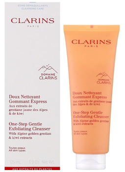 Peeling do twarzy Clarins Domaine One-Step Gentle Exfoliating Cleanser z ekstraktami roślinnymi i kiwi 125 ml (3666057125669)