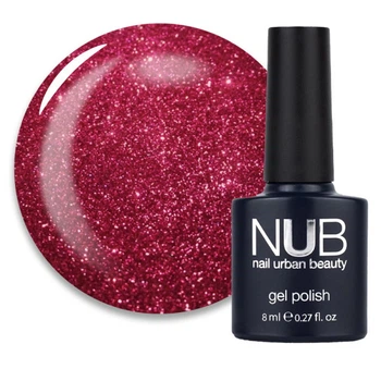 Гель-лак NUB 113 Drago красный с блестками и слюдой 8 мл (096200206885)