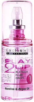 Флюид для блеска волос "Кератин и аргановое масло" - Exclusive Professional Play2Up Platinum Fluid Drops 80ml (80ml) (1184484-1579956-2)