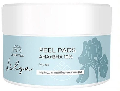 Пілінг-диски з AHA+BHA кислотами для проблемної шкіри - Lunnitsa Lelya Peel Pads AHA+BHA 10% 50шт (50шт) (1184608-1579861-2)
