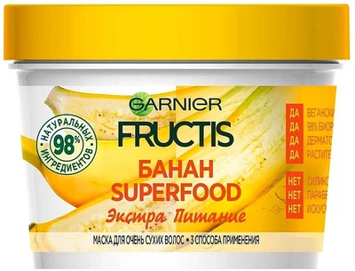 Экстрапитательная маска для очень сухих волос "Банан" Garnier Fructis Hair Mask 400ml (753826-1354576-2)
