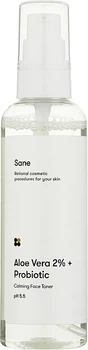 Тоник для лица успокаивающий Sane Aloe Vera 2% + Probiotic Calming Face Toner 50ml (904310-1571843-2)