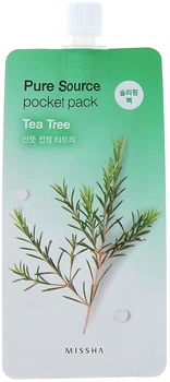 Ночная маска с экстрактом чайного дерева Missha Pure Source Pocket Pack Tea Tree 10ml (702789-628361-2)