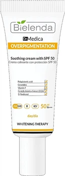 Заспокійливий крем c SPF 50 - Bielenda Dr. Medica Overpigmentation Soothing Cream SPF 50 50ml
