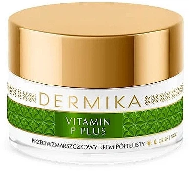 Гіпоалергенний крем проти зморшок - Dermika Vitamin P Plus Face Cream 50ml.