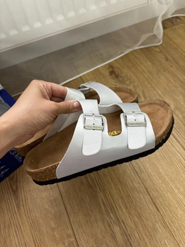 Тапки Birkenstock Arizona 38 срібні