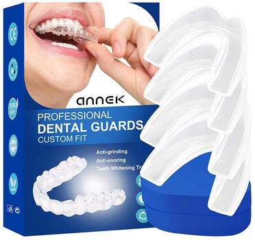 Набор капа зубная ANNEK 2 размера стоматологическая для лечение бруксизма футляр 4 шт (К-4)